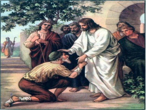 Jesus sana a un leproso