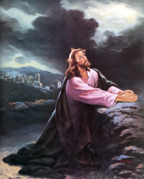 Jesus orando en Getsemani