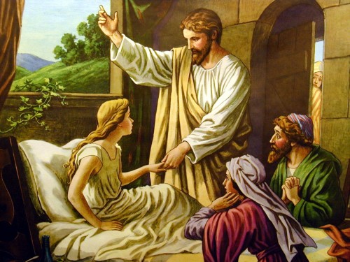 Resultado de imagen de jesus resucitando la niÃ±a