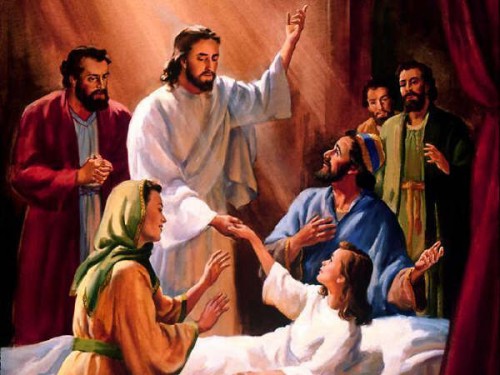 Jesus resucita a una niña