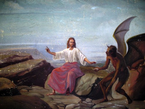 Imagenes de jesus tentado por satanas