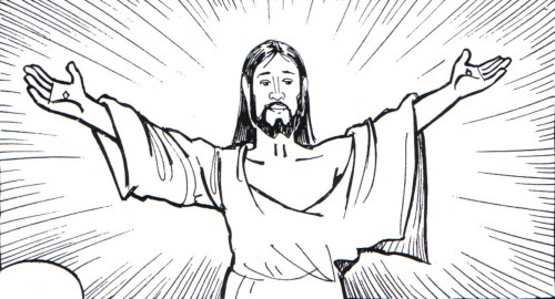 imagenes de jesus para colorear