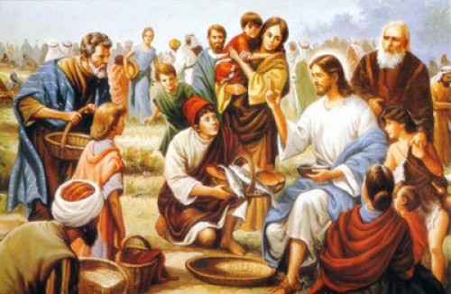 jesus alimenta a muchos