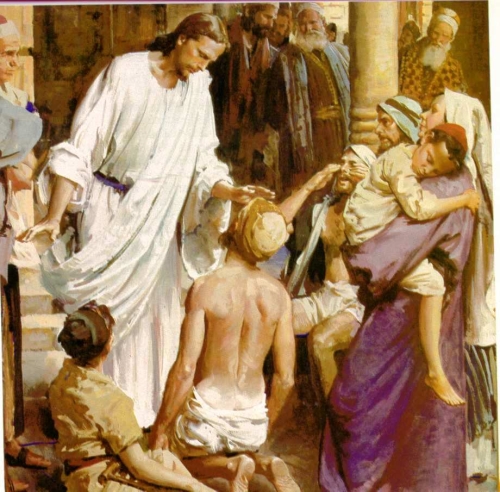 Jesus curando al ciego