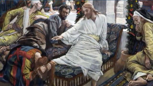 Maria lava los pies de Jesus
